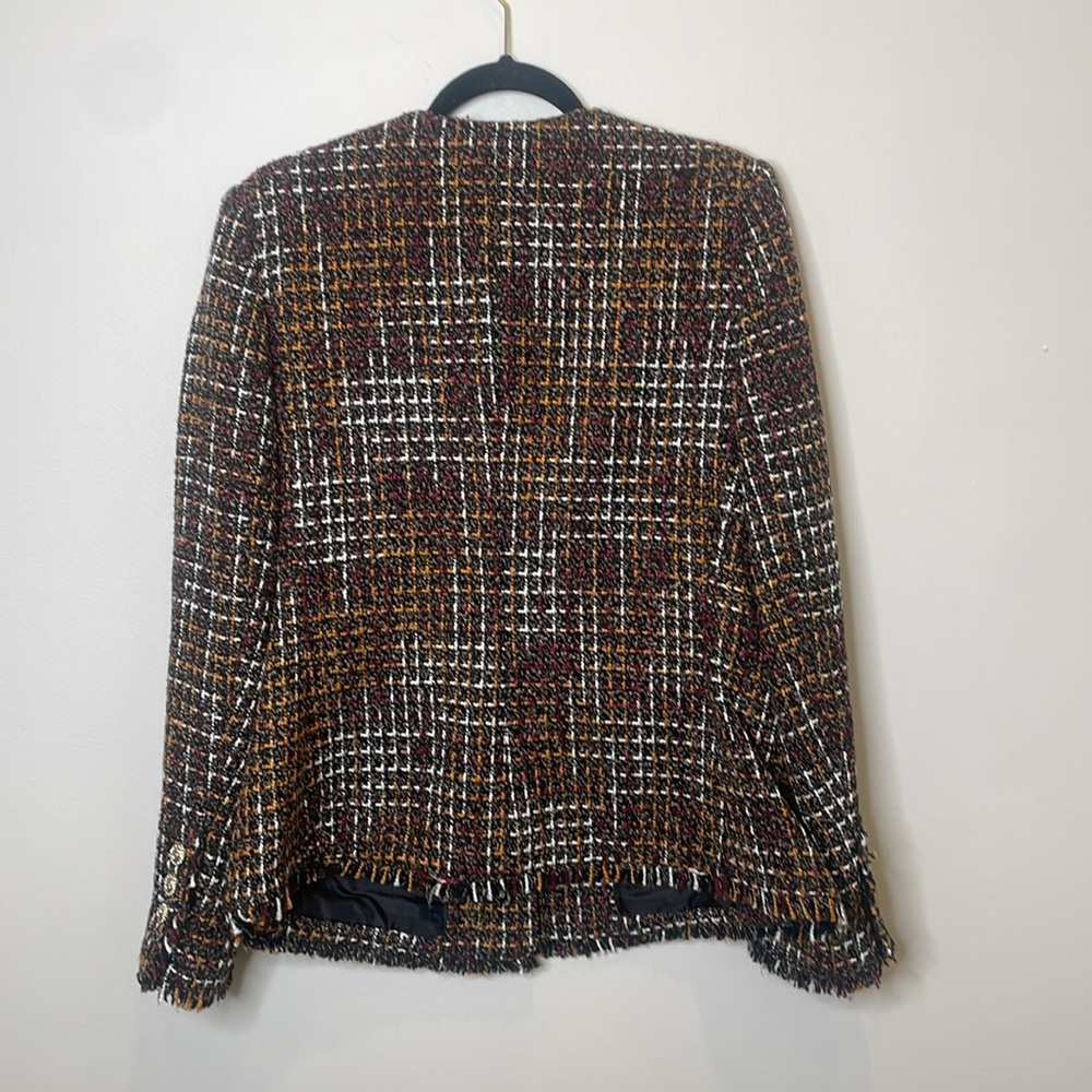 Karl Lagerfeld Tweed Fringe Blazer - Picture 5 of 6